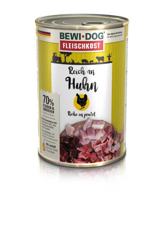 Színhús tyúkhúsban gazdag 400 g Bewi-Dog, 518425